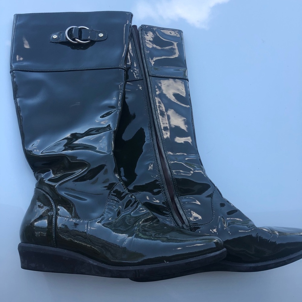 Cole Haan Nike Air Lizzie Patent Leather Boots